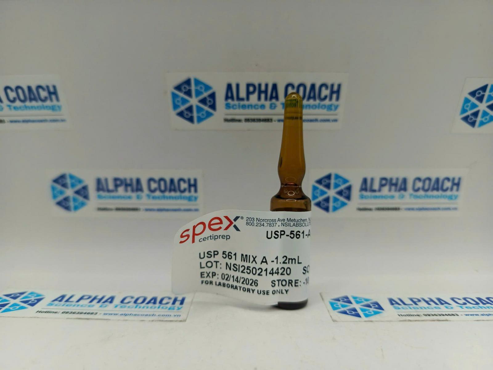 Chất chuẩn USP-561-A, USP 561 Mix A 100 ug/mL, Hãng Spex CertiPrep, Mỹ